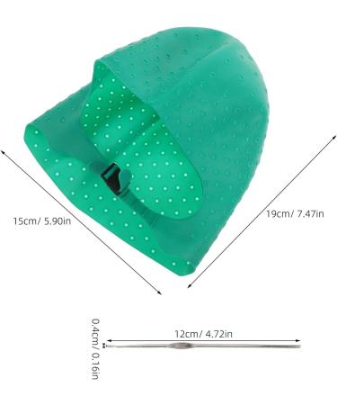 Alipis Bonnet de Teinture Capillaire en Silicone Vert R utilisable avec Trous pour M ches Calotte Professionnelle Flexible Outil Coiffure Pr cis pour Salon et Soins Capillaires  - Buy Online on GoSupps.com