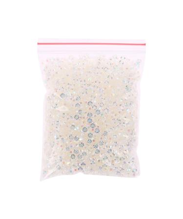 5000pcs White Flat Back Round Crystal Rhinestones for Art Clothes Shoes Bags Phones