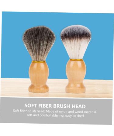Frcolor Professional Wooden Razor Brush - 2-St Hair Cutting & Shaving Brush for Men | Hair Removal & Cleaning Tool Gift - Buy Online on GoSupps.com