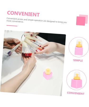 Healeved 1pc Squeeze Bottle Nail Pump Storage Bottle Refillable Nail Polish Bottle Nail Polish Press Bottle Manicure Bottle Nail Alcohol Shampoo Liquid Plastic Abs Water Pink 10x5.3cm Pink - Buy Online on GoSupps.com