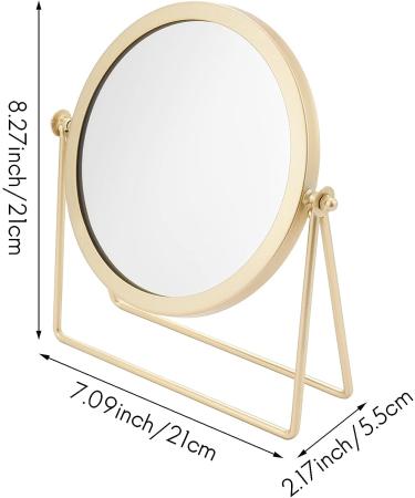 Cusstally Gold Backlit 360 Round Vanity Mirror for Lady Desktop Makeup - Buy Online on GoSupps.com