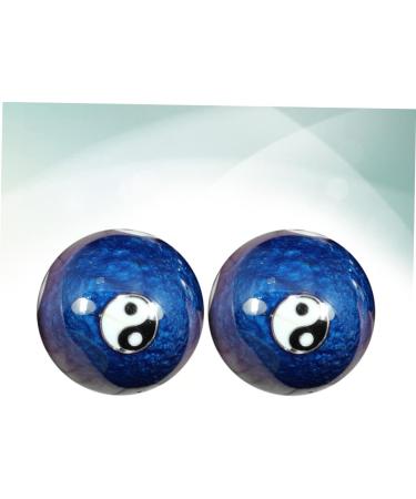 Homsfou Jade-Ei Baoding Balls - Enhance Health & Relaxation | 2-Pack Massage Balls for Hand Exercise & Fitness in Blue - Buy Online on GoSupps.com