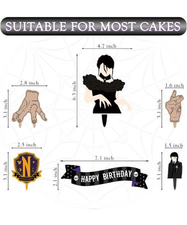 29 Decorations for Wednesdays Cake Topper Cupcake Toppers Set Birthday Party Supplies Decor - Buy Online on GoSupps.com