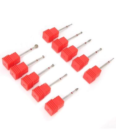 10pcs Carbide Nail Drill Bit Remove Acrylic Poly Nail Gel Polish for Acrylic Gel Nails Cuticle Manicure Pedicure Portable Type A Nail Drill Bit Set Nail Dryer Tool