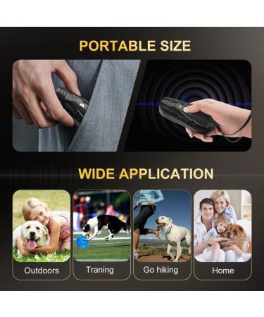 Anti Barking Device Ultrasonic Small & Portable Stop Dog Barking Device Handheld No Bark Dog Barking Control Device with Widely Control Range Bark Stopper for Puppy Small Large Dog Outdoor Indoor Black#201 - Buy Online on GoSupps.com