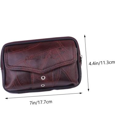 ETHZZLE Hip Sack Mobile Phone Bag Fanny Bag for Men Cellphone Purse Storage Pouch Chest Bag Sports Man Coin Purse Leather Wallet 17.8X10X4cm Coffee - Buy Online on GoSupps.com