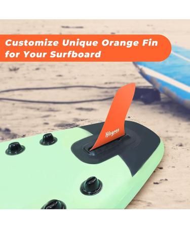 HLOGREE 9'' SUP Fin - 9 inch Surf & SUP Single Center Water Fin | Quick Release & Detachable Stand-Up Paddleboard Fin in Orange - Buy Online on GoSupps.com