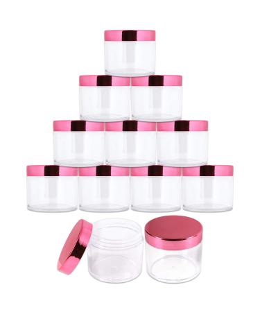 Beauticom 2 oz./ 60 Grams/ 60 ML Thick Wall Round Clear Plastic LEAK-PROOF Jars Container with ROSE GOLD Lids for Cosmetic, Lip Balm, Creams, Lotions, Liquids (12 Jars, Rose Gold) 12 Jars Rose Gold - Buy Online on GoSupps.com