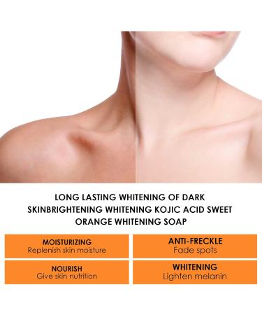  Nexolla Whitening Soap Whitening Soap Whitening Soap Exfoliating Soap Orange Vitamin C Handmade Soap Skin Lightening Soap for a Smooth Face and Body - Buy Online on GoSupps.com