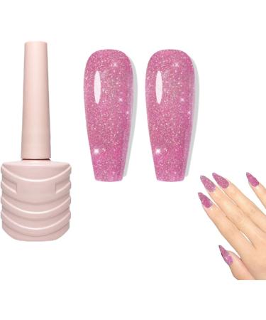 Sparkly Shiny Gel Nail Polish | Reflective Gel Polish Charming Soak Off UV Gel Nail Polish for Design Colorful Broken Drill Glue 04 - Buy Online on GoSupps.com