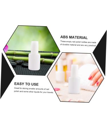  PACKOVE PACKOVE 20 Pieces Transparent Nail Polish Bottles with Brush Leak-Proof Plastic Refillable Nail Polish Containers for Manicure Portable for - Buy Online on GoSupps.com