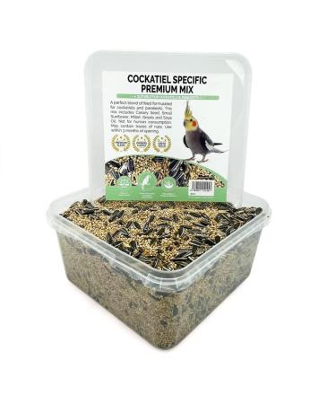 Cockatiel Specific Premium Mix Bird Seed Natural & Healthy Gourmet Choice 1.6KG In 2.4L Resealable Tub