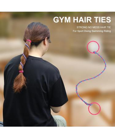 Spiral Hair Ties Braided Tangle Free Hair Ties Ponytail Holders Hair Bands Keep It Smooth And Not Messy for Surfing Diving Swimming Running Fitness 16inch - Buy Online on GoSupps.com