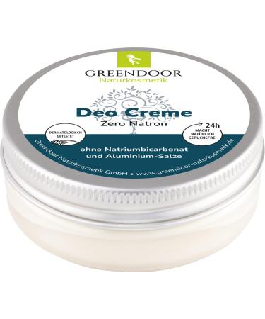 GREENDOOR GREENDOOR Zero Natron Vegan Deodorant Cream 50 ml No Baking Soda Against Sweat Smell Sage Deodorant for Especially Sensitive Skin Natural Cosmetics Unisex Fragrance