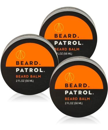 Beard Patrol Bartbalam for men-care treatment with argan oil shea butter cocoa butter strengthens and softened beard & mustache-lemon grass fragrance Leave-in conditioner wax-3 pieces