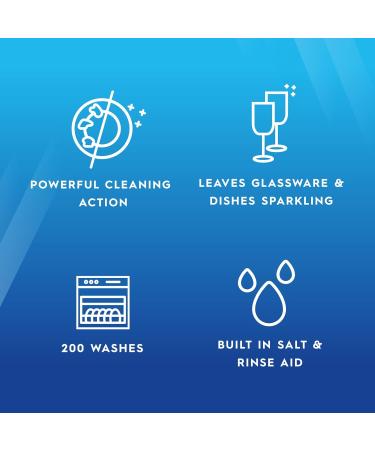 Astonish All In 1 Powerful Cleaning Dishwasher Tablets with Salt and Rinse Aid Mega Multipack of 200 Tablets (2 x 100) Lemon Fresh - Buy Online on GoSupps.com
