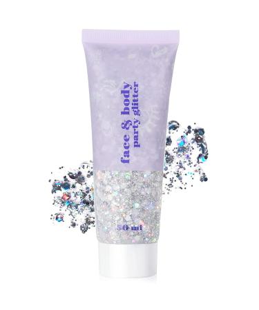 Body glitter gel glitter liquid face body glitter gel festival glitter mermaid sequins chunky glitter liquid face hair make-up long loading sparkling with 1 spoon style2 - Buy Online on GoSupps.com
