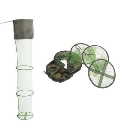 JOINSI 2 Pcs Collapsible Fishing Cage Basket - 12 x 55 inch Bait Trap Net Set - Buy Online on GoSupps.com