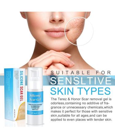 Kinbeau Silicone Scar Gel 30g - For Face, Body, C-Section, Stretch Marks, Surgical, Burn, Acne, Old & New Scars - White Blue - 1oz - Buy Online on GoSupps.com