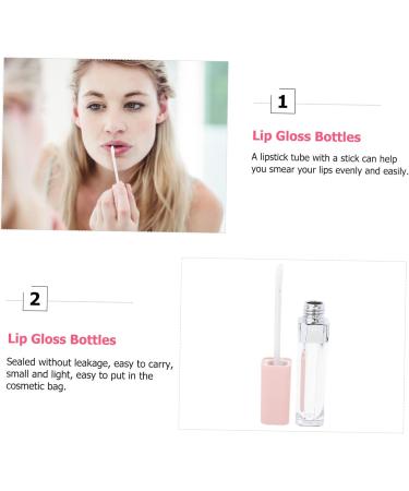 Healeved 6pcs Lip Gloss Empty Tube Clear Mascara DIY Lip Gloss Eyelash Cream Mascara Tube Lip Bottle Abs Pink 1 g (Pack of 1) Pink - Buy Online on GoSupps.com