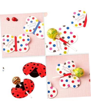  CAXUSD CAXUSD 150 x Lollipop Decorative Lollipop Cards Decorative Lollipop Decorative Lollipop Decoration Dummy Message for Lollipop Card Decorative Paper Manual - Buy Online on GoSupps.com