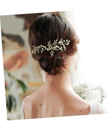 Didiseaon Bridal Hair Comb Golden Women Hair Accessories Bridal Headdress Crystal Hair Comb Goody Hair Leaf Hair Comb Womens Hair Clips Gold Hair Accessories Hairpin Wedding Miss - Buy Online on GoSupps.com