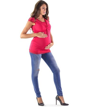 Milano Maternity Jeans: Ultra Stretch Soft Denim, High Waisted Over The Bump Band, Size 14 Light Used - Comfortable Slim Fit for Pregnant Women - Buy Online on GoSupps.com