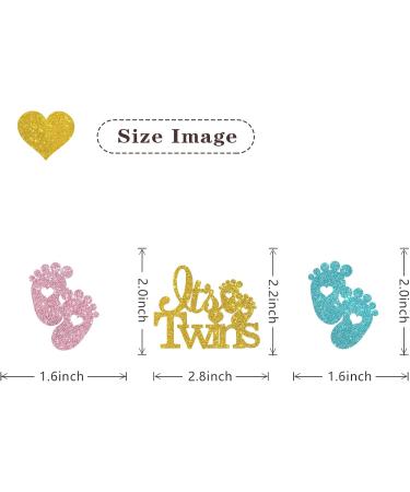 MonMon & Craft It's Twins Cupcake Toppers - Oh Babies Cupcake Toppers - Twins 1st Birthday Party - Gender Reveal Party Cupcake Decorations - Welcome Baby Cupcake Toppers Glitter 24 Pcs - Buy Online on GoSupps.com