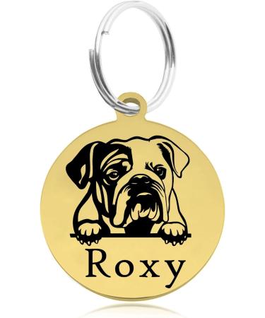 Dog Tags for Pets Engraved UK Personalised Dog Tag Dog Name Tag Dog Tags Dog ID Tag Custom Stainless Steel Dog ID Tags for Puppy Dogs Pet Dog (Silver L Round) - Buy Online on GoSupps.com