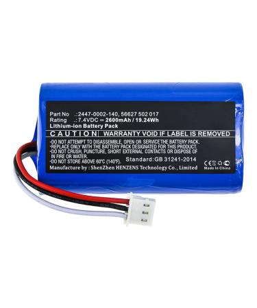 Synergy Digital Equipment Battery Compatible with TRILITHIC 360 DSP Equipment (Li-ion 7.4V 2600mAh) Ultra High Capacity Replacement for TRILITHIC 2447-0002-140 Battery