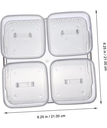 Alipis 1 Set Four Grid Fruit Plate Decor Platter Tray Food Tray Caviar Snack Holder Vegetable Biscuit Box Grey 21X21X8CM - Buy Online on GoSupps.com