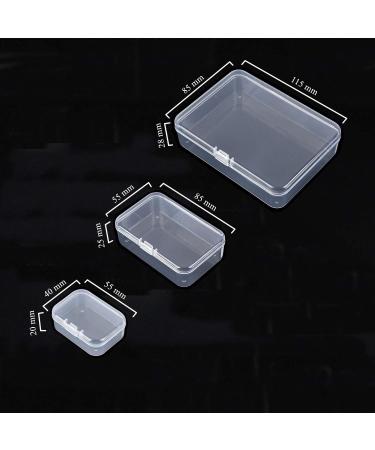20 Pieces Small Clear Plastic Boxes Plastic Boxes With Square Lid