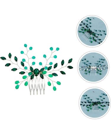 bride headpiece wedding headpiece hair accessory for girls green hair accessories hair gems for women rhinestone headpieces for women Miss rhinestones hair comb crystal - Buy Online on GoSupps.com