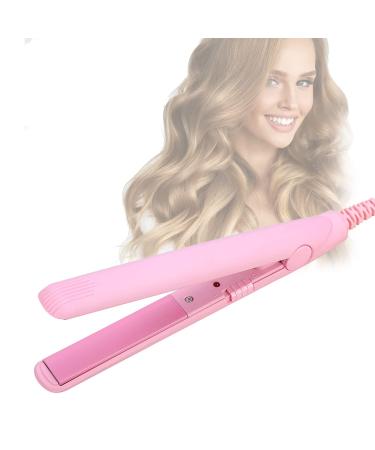 4 Colors 2 in 1 Mini Hair Straightener 3D Floating Plate Ceramic Tourmaline Plate Beauty Flat Iron Heating Curling Iron()