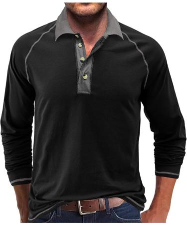 Shop Autumn Men's Fashion: Comfortable Casual Long Sleeve Black T-Shirt - XXL | International Shipping Available - Buy Online on GoSupps.com