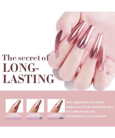 BISHENGYF 6 Box Rose Gold Chrome Nail Powder Set - Metallic Pigment Powder with Top Coat for Shiny Nail Glitter & Mirror Effect - Nail Art Design Decoration Kit - Buy Online on GoSupps.com