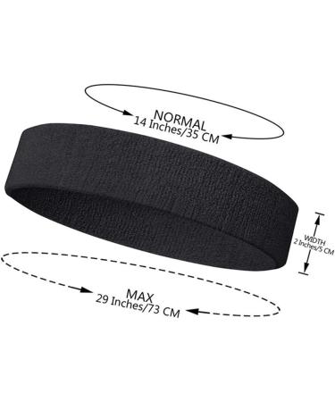 Shop Huture 6-Piece Slipproof Sport Headband Set Unisex Fitness Yoga Running Cycling | Black White Gray - Buy Online on GoSupps.com