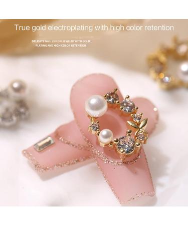 FEIlei Crown Nail Art Charms Zircon Nail Rhinestones Alloy Butterfly-Nail Crystal-Pearl - Buy Online on GoSupps.com