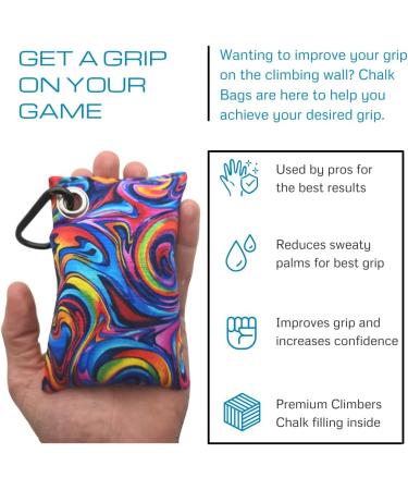 Rock Climbing Chalk Bag with Stylish Design & Carabiner | Keep Grip Dry | Perfect for Rock Climbing & Gym - Buy Online on GoSupps.com