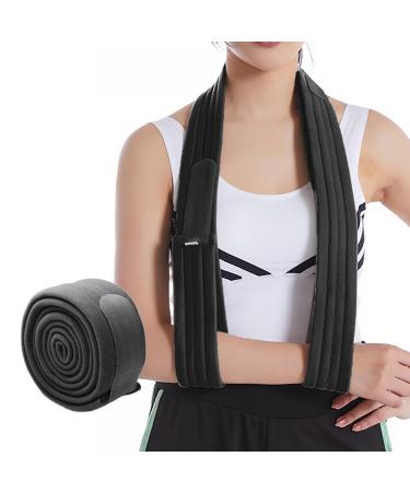 NizirioOo arm loop bracelet - arm loop shoulder right left arm loop for broken arm with buckle design broken arm elbow wrist fractures and dislocation - black (L)