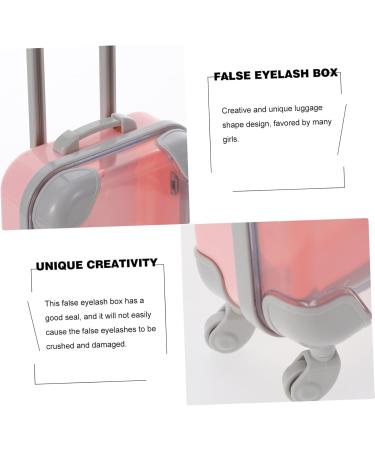 Mipcase 2 Pcs False Eyelash Suitcase - Portable Eyelash Organizer & Empty Packaging Boxes - Travel Case for Eyelashes - Pink 17x10cm - Buy Online on GoSupps.com