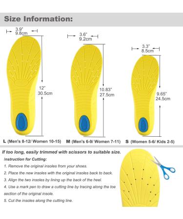 Buy Memory Foam Shoe Insoles for Men Women & Kids - Arch Support Cushioning & Pain Relief | International Shipping - Buy Online on GoSupps.com