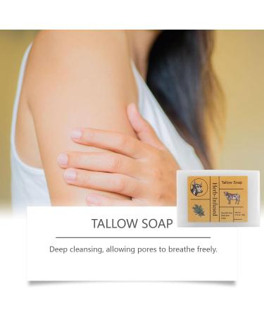 Tallow Soap Beef Tallow Skin Care Natural Organic Soap Natural Soap Moisturizing Tallow Handmade Soap Beef Tallow Skin Care Organic Beef Tallow Beef Tallow for Skin Face & Body Cleaning Soap Bar 100g - Buy Online on GoSupps.com
