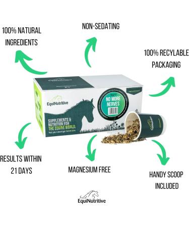 Equinutritive - No More Nerves - Calming Supplement For Horses - 100% Natural Ingredients (1 kg) 1 kg (Pack of 1) - Buy Online on GoSupps.com