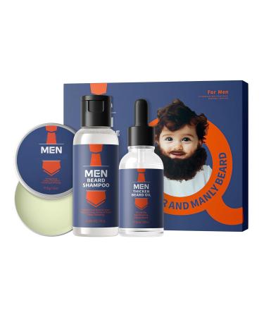 Premium BartwachstumSet f r M nner - Beard Care Set mit Balm Oil & Detergent | Perfekte Geschenke f r Bartliebhaber - Buy Online on GoSupps.com