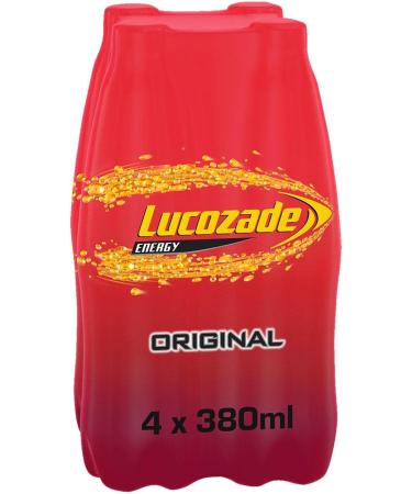 Lucozade Energy Original 24x380ml Bottles - Sparkling Glucose Energy Drink - Made with Sugars & Sweeteners - Refreshing Flavor - Buy Online on GoSupps.com