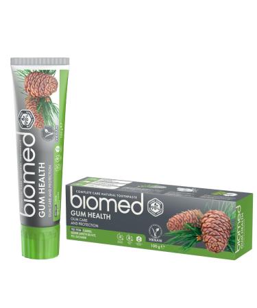 Biomed Gum Health 98% Natural Toothpaste | Gum Strength & Protection | Sage Ecalyptus Rosemary Cedar Essential Oils Vegan SLES Free 100g Gum Health 100 g (Pack of 1)