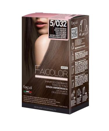 Faipa Faicolor 5032 Shampoo dye clay on tone without ammonia chocolate medium