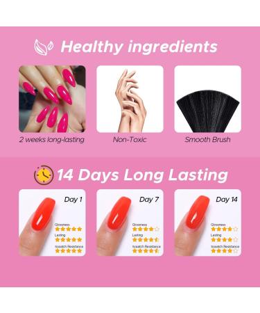 MEFA Gel Nail Polish Set 6 Colors Nude Pink Gel Polish Set Gel Polish Set Soak Off UV Gel White Nail Gel Manicure Nail Art Salon DIY Home Pink White - Buy Online on GoSupps.com