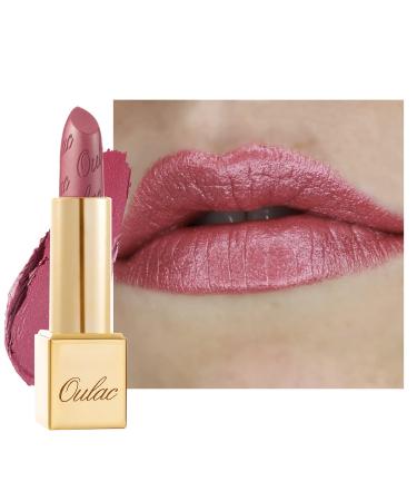 OULAC Pink Metallic Shine Lipstick Baby Pink Glitter Long Lasting Lipsticks High Impact Soft and Ultra Hydrating Lip Color Vegan & Cruelty-Free Full-Coverage Lip 4.3 g/0.15 oz Cosmopolis(01)